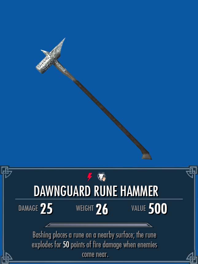 Dawnguard Rune Hammer | Legacy of the Dragonborn | Fandom