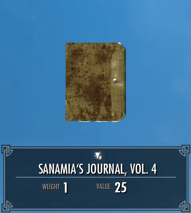 Sanamia's Journal 4 | Legacy of the Dragonborn | Fandom