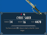 Cyrus' Saber