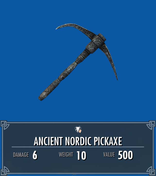 Ancient Nordic Pickaxe Legacy of the Dragonborn Fandom