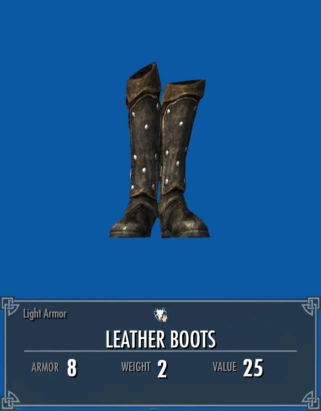 Komm mit Moderator Spur skyrim leather boots Delle Absicht Leser