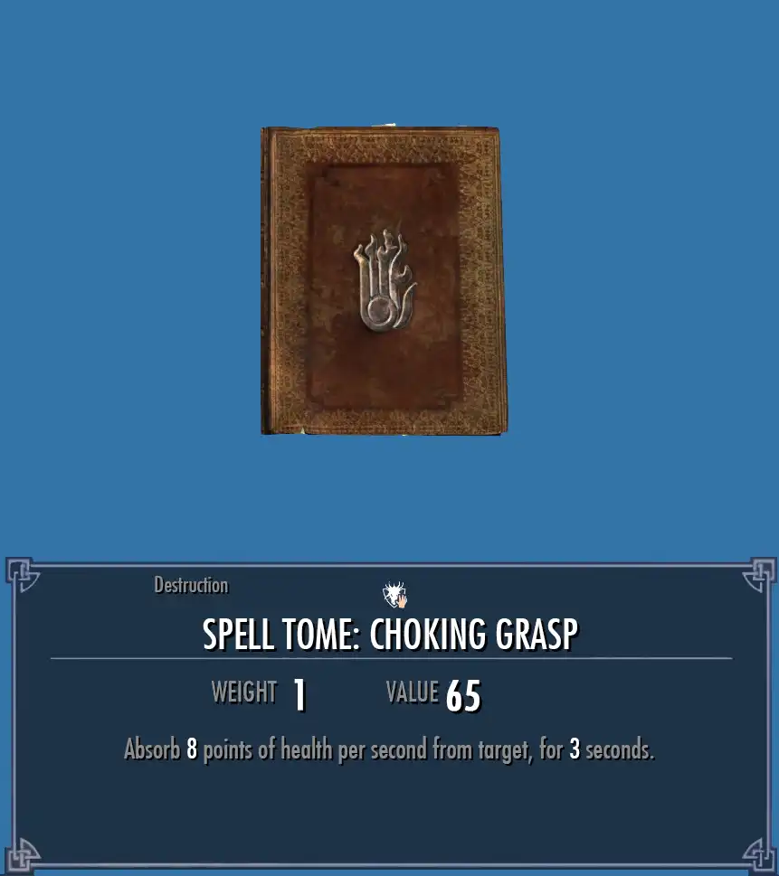 Spell Tome Choking Grasp Legacy of the Dragonborn Fandom