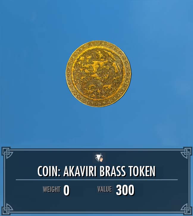 Akaviri Brass Token, Legacy of the Dragonborn