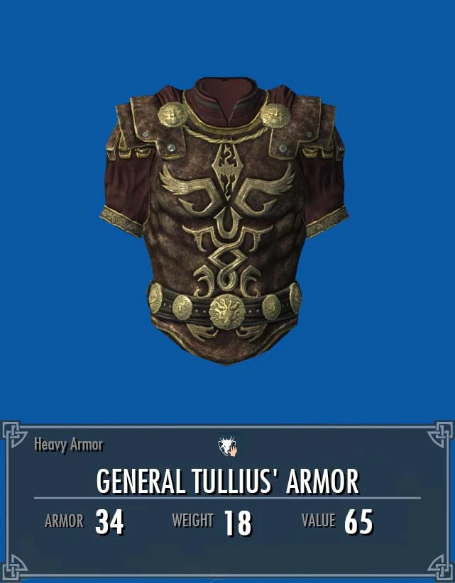 General Tullius' Armor Legacy of the Dragonborn Fandom
