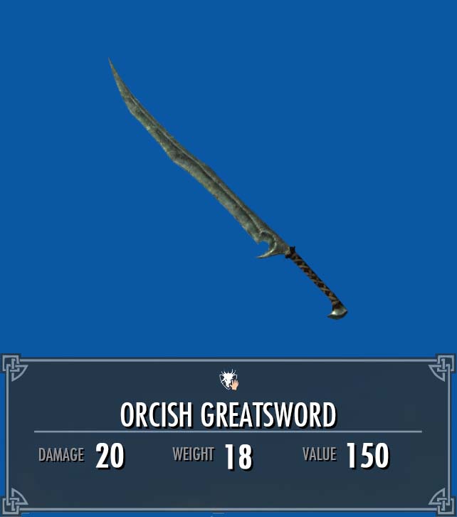 skyrim orcish greatsword