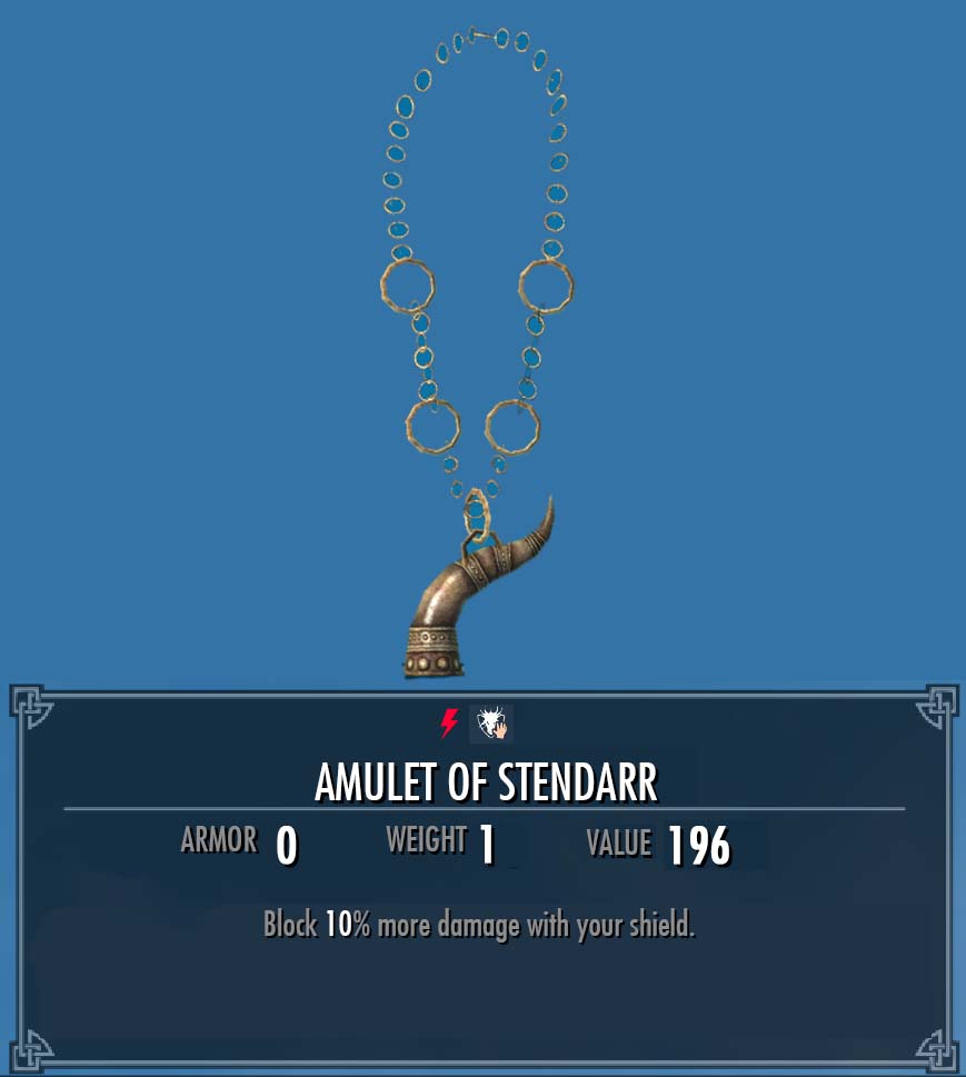 skyrim amulet of stendarr id