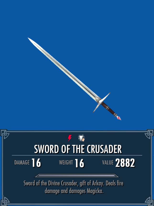 oblivion sword of the crusader