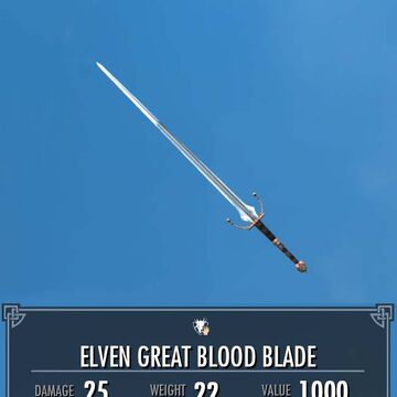 Elven Great Blood Blade Legacy Of The Dragonborn Fandom
