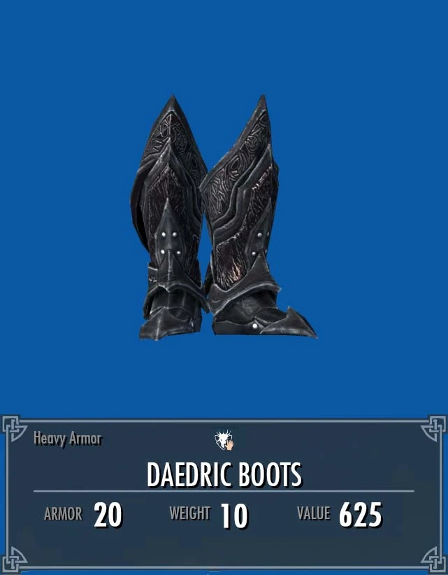 Daedric Boots Legacy of the Dragonborn Fandom