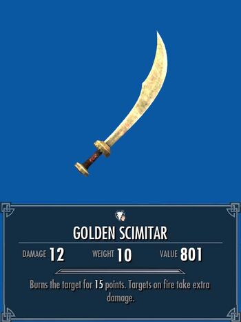 Golden scimitar