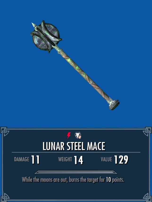 Lunar Steel Mace | Legacy of the Dragonborn | Fandom