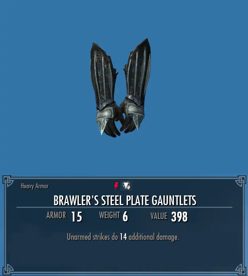 Brawler's Steel Plate Gauntlets Legacy of the Dragonborn Fandom