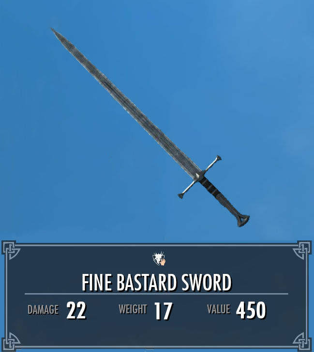 Fine Bastard Sword Legacy Of The Dragonborn Fandom