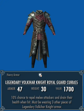 Legendary Volkihar Knight Royal Guard Cuirass | Legacy of the 