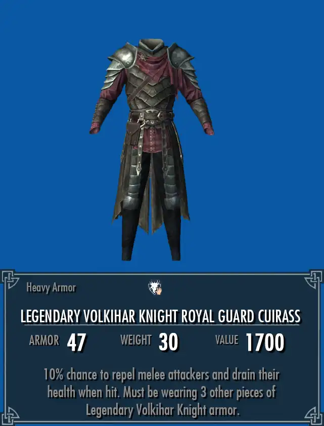 Legendary Volkihar Knight Royal Guard Cuirass | Legacy of the 