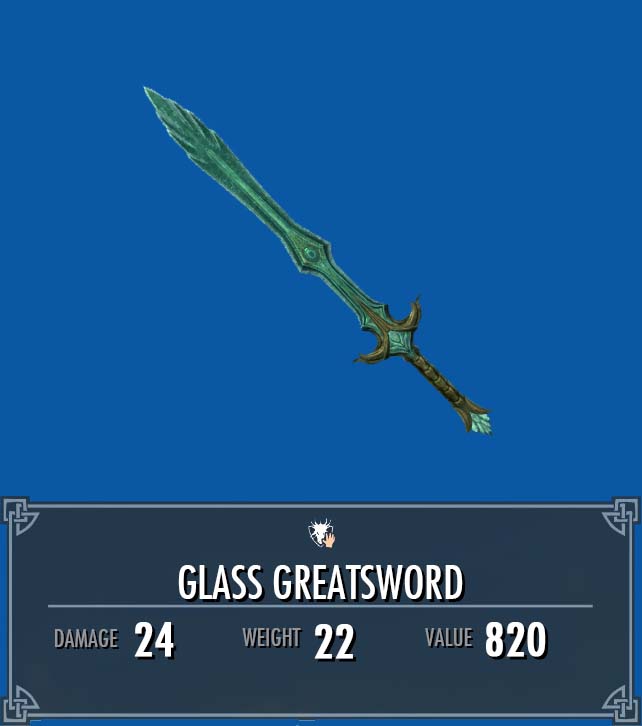 skyrim glass greatsword