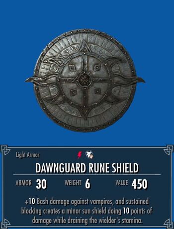 Dawnguard rune shield