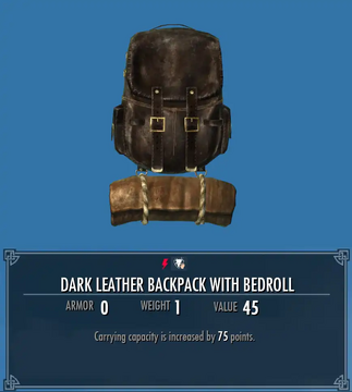 Leather online backpack skyrim