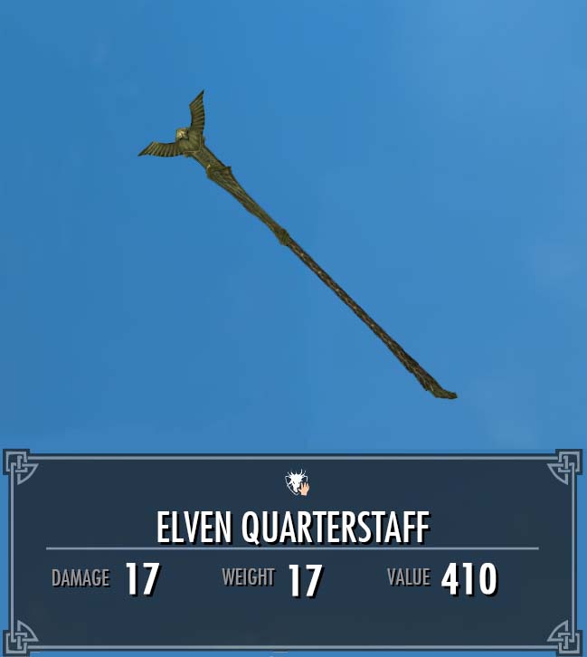 Elven Quarterstaff Heavy Armory Legacy Of The Dragonborn Fandom