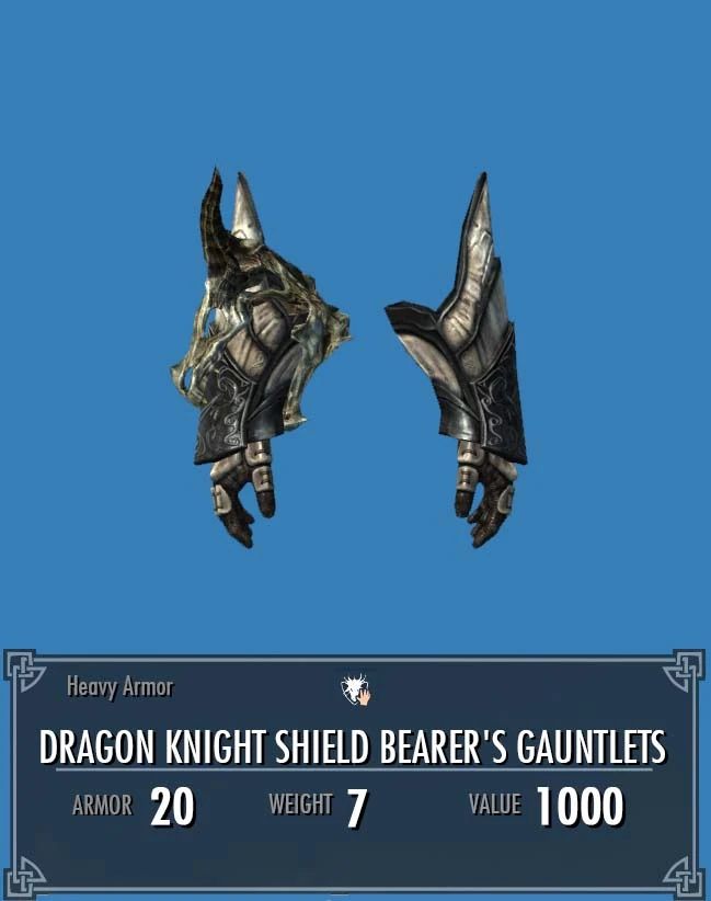 Dragon Knight Shield Bearer's Gauntlets Legacy of the Dragonborn Fandom
