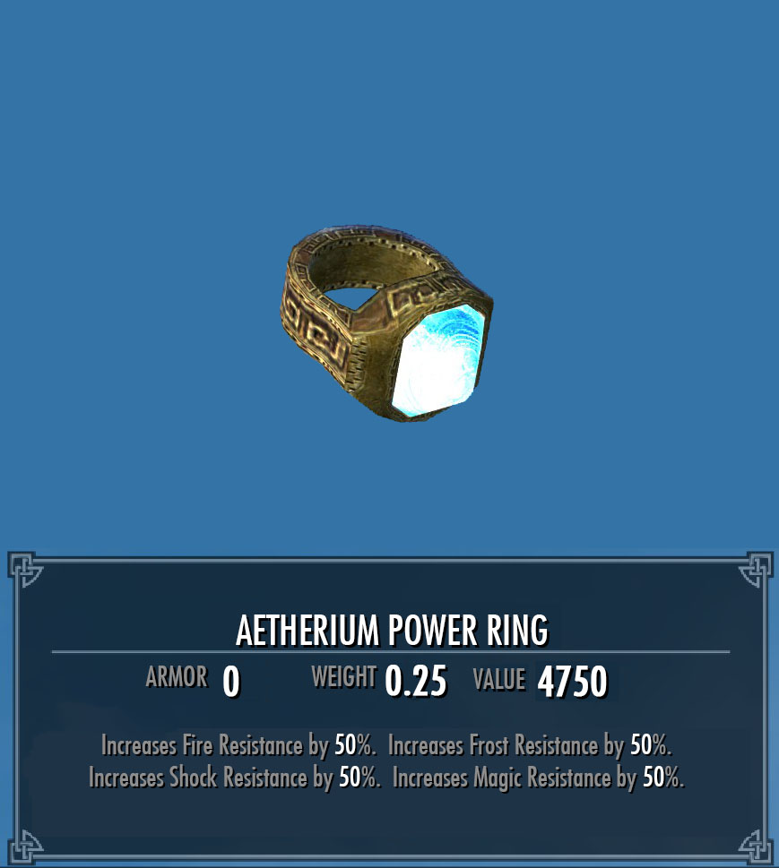 Aetherium Power Ring | Legacy of the Dragonborn | Fandom