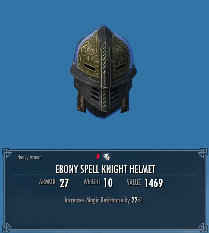 Ebony Spell Knight Helmet Legacy of the Dragonborn Fandom
