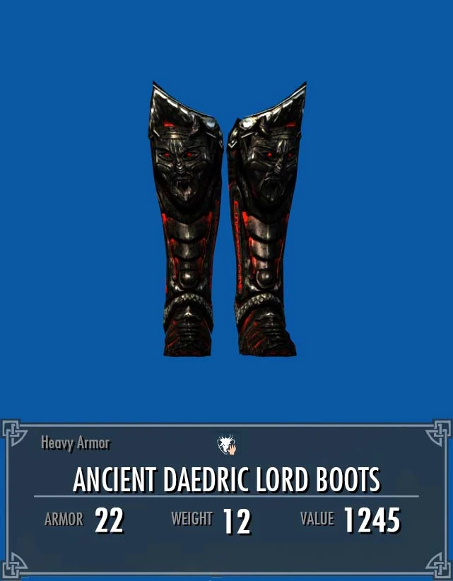 Ancient Daedric Lord Boots Legacy of the Dragonborn Fandom