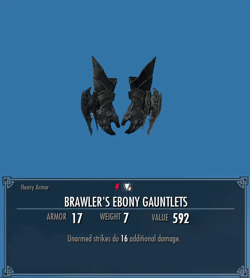 Brawler&rsquo;s Ebony Gauntlets | Legacy of the Dragonborn | Fandom