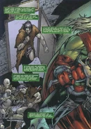 Depiction of Kain's murder in Ziegsturhl (Defiance comic).