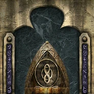 Time streaming chamber internal door and Blood Omen magic symbols