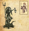 Concept art of a Sarafan statue in Sommerdamm (Nosgoth).