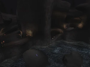 Air forge entry passage (right) at the exterior of Janos'a Retreat
