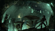 Kory Heinzen Underworld concept art featuring the Elder God (Defiance).