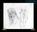 Concept art of Raziel with Kain wearing the Signet Ring (SR1).