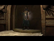 The original position of the shield in the relic room