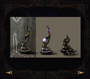 concept art of the orb holders in various states