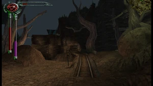 The sealed entrance to a mine in BO2
