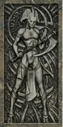 Pre-Banishment Hylden with Short Axe Mural