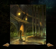 Bonus material art of the Subterranean Ruins and Pillars Chamber (SR2).