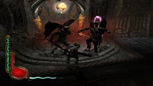 Golems using a stomp attack