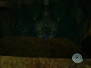 In game image of the cult's statue from above (SR2).