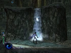 Raziel freezes a waterfall.