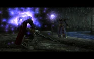 Moebius using his staff against Kain (Defiance)