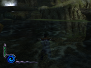 Raziel swimming on the surface in Defiance