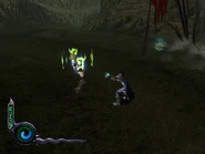 Raziel holding an enemy with Enhanced TK