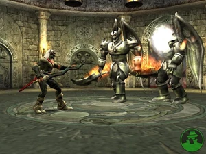 Kain battling Guardian Constructs in pre-release imagery