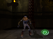 Raziel activates a lever in Melchiah´s lair in Soul Reaver