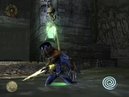 Raziel wading through the swamp