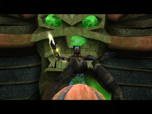 Cutscene: Third altar activation (Green version)