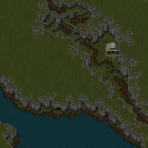 The Ghost graveyard surrounding the  in the alpha